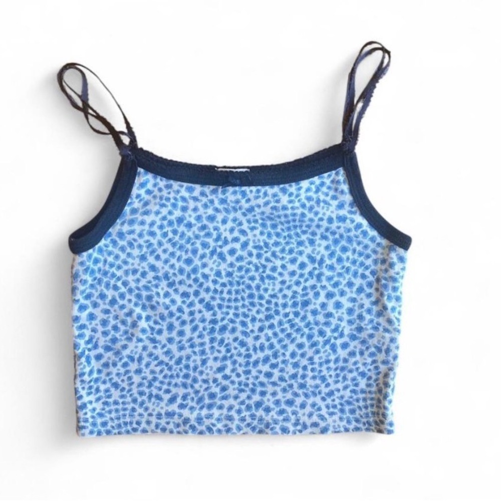 John Galt Blue Cheetah Leopard Belle Tank Top in One Size